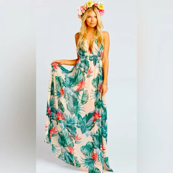 rose halter mini dress Vintage Y2K Silk Rose Print Halter Mini Dress main image 1